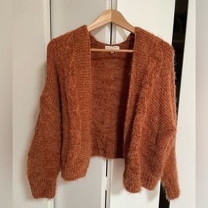 Burnt Orange Crop Cardigan